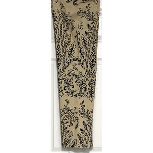 Talbots Women’s Pants Size 6 Beige &‎ Black Print Straight Leg